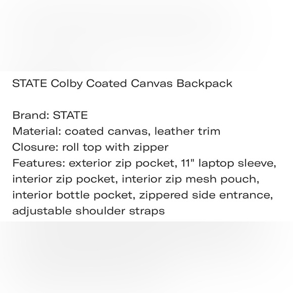 NWT STATE Backpack/ Messenger Bag - Picture 7 of 10